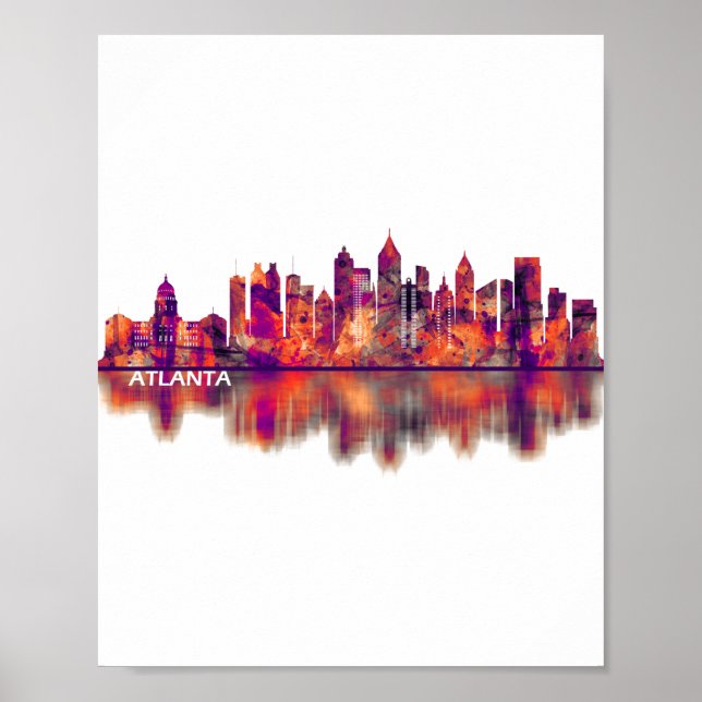 Atlanta Georgia Skyline Poster (Front)