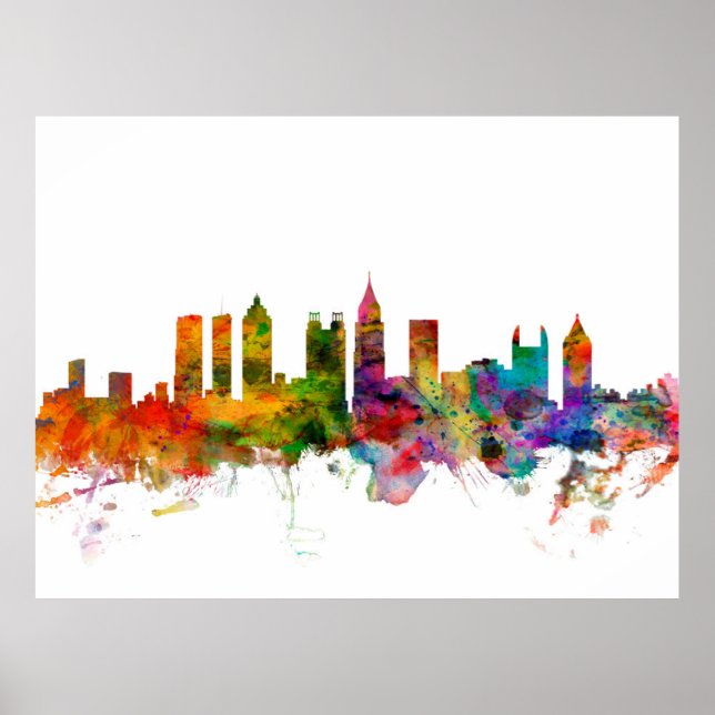Atlanta Georgia Skyline Poster (Front)