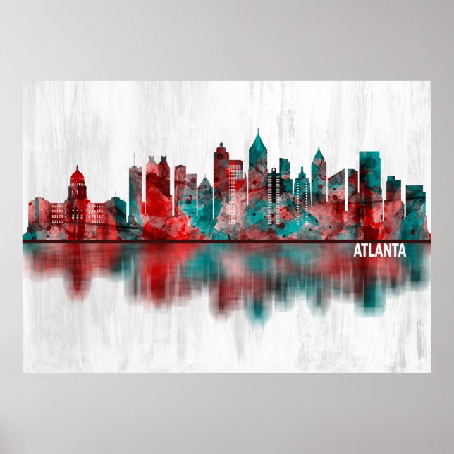 Atlanta Georgia Skyline Poster (Front)
