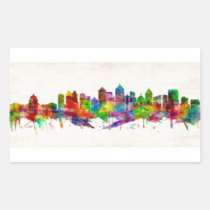Atlanta Georgia Skyline Rectangular Sticker