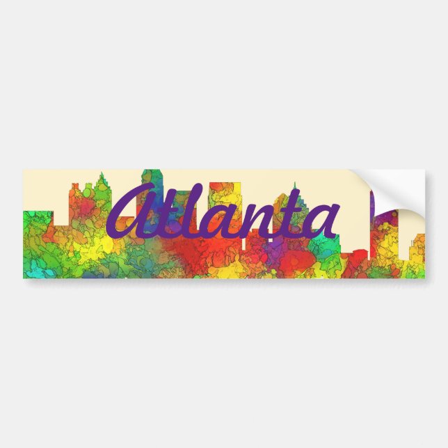 ATLANTA, GEORGIA SKYLINE - SG - Bumper sticker (Front)