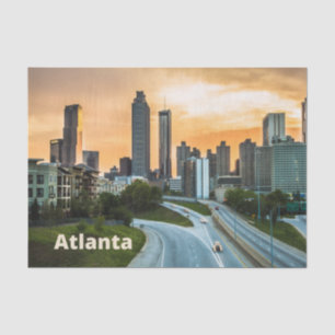 Atlanta, Georgia Sunset City Downtown View Tissue Paper