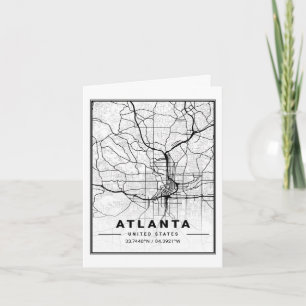 Atlanta Georgia USA Travel City Map Card