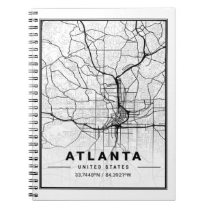 Atlanta Georgia USA Travel City Map Notebook