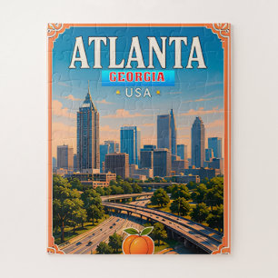 🍑 Atlanta Georgia Vacation Memory Jigsaw Puzzle