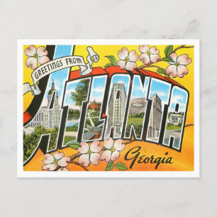 Atlanta, Georgia Vintage Big Letters Postcard