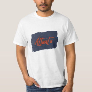 Atlanta Handwritten Red Typography T-Shirt