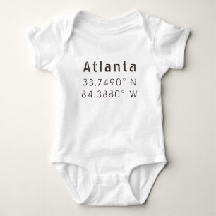 Atlanta Latitude and Longitude Baby Bodysuit