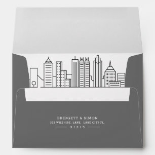 Atlanta Modern Deco   Skyline Reveal Envelope