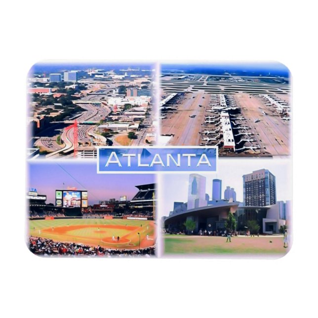 Atlanta - Mosaic - Usa - Magnet (Horizontal)