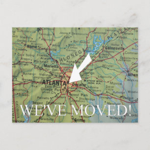 Atlanta New Address announcement Postcard