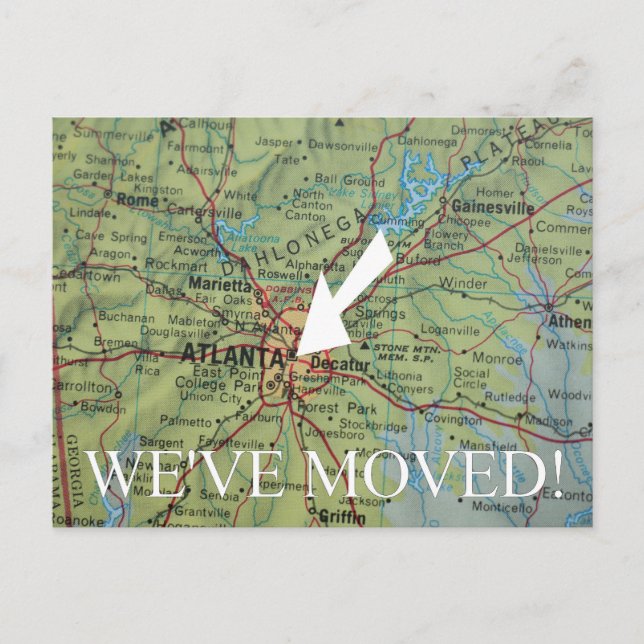 Atlanta New Address announcement Postcard (Front)