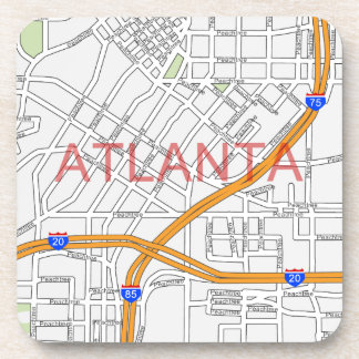 Atlanta Peachtree Road Map Coaster