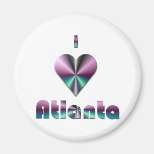 Atlanta -- Purple & Turquoise Magnet