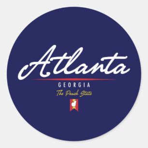 Atlanta Script Classic Round Sticker