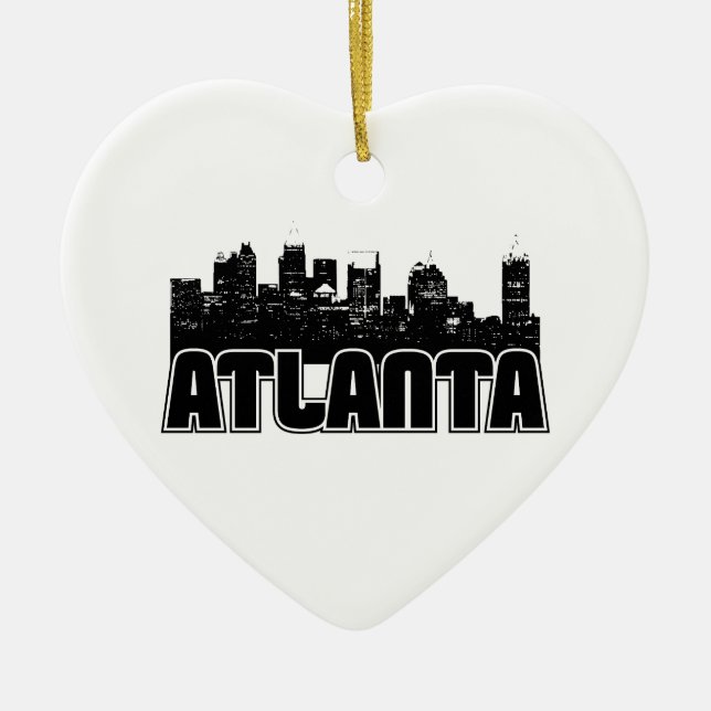 Atlanta Skyline Ceramic Ornament (Front)