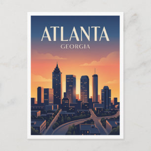 Atlanta Skyline Georgia Postcard