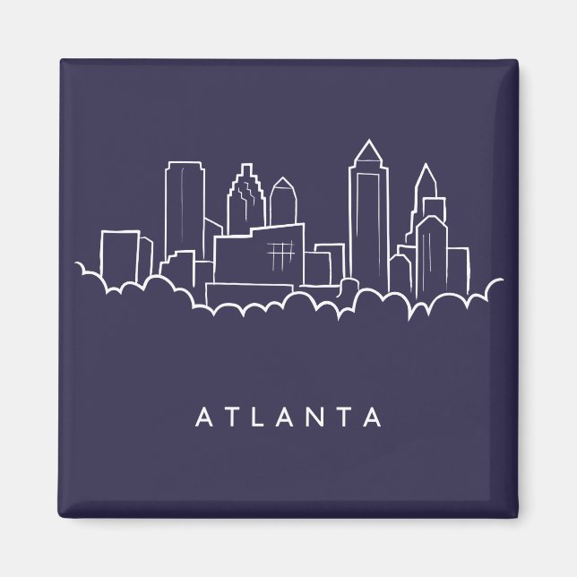 Atlanta Skyline Magnet (Front)