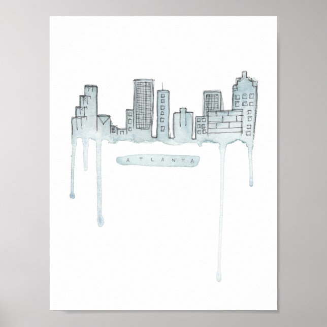 Atlanta Skyline Poster (Front)