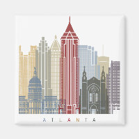 Atlanta skyline poster