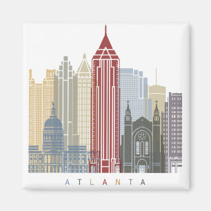 Atlanta skyline poster magnet