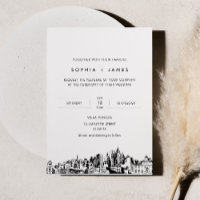Atlanta Skyline Wedding Invitation with Photo