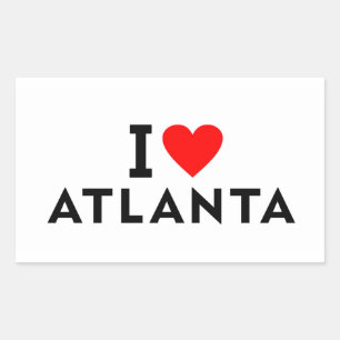 Atlanta United States America USA love city heart Rectangular Sticker