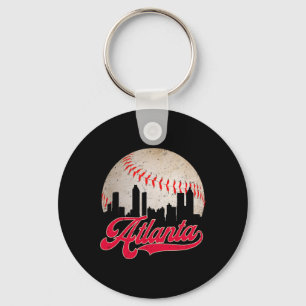 Atlanta Vintage Sell Tee Distressed Gameday Retro Key Ring
