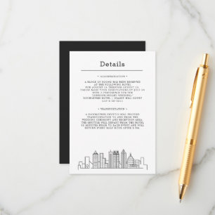 Atlanta Wedding Guest Details Enclosure Card
