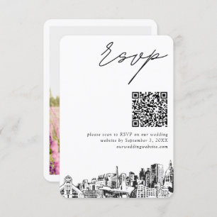 Atlanta Wedding RSVP QR Code Small Enclosure Card