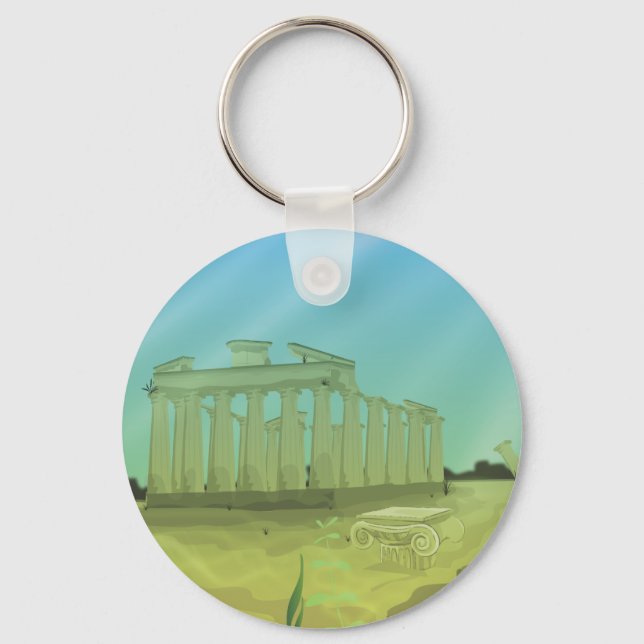 Atlantas cartoon landscape key ring (Front)