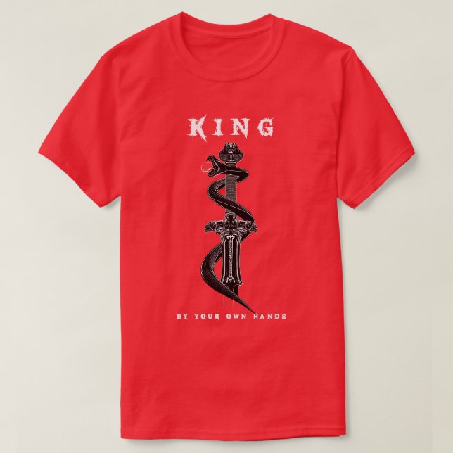 Atlantean Conan Sword With Snake King by Your Own  T-Shirt (Design Front)