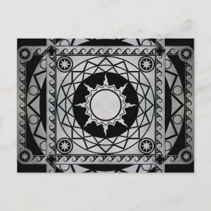 Atlantean Crafts Silver on Black Postcard