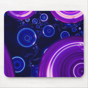 Atlantian Abyss Black Light Fractal City of Domes Mouse Pad