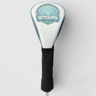 Atlantic Beach FL Coastal Seashell Emblem Golf Head Cover