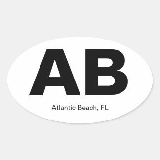 Atlantic Beach, FL Oval Sticker