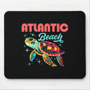 Atlantic Beach Nc Artistic Sea Turtle Retro  Mouse Pad