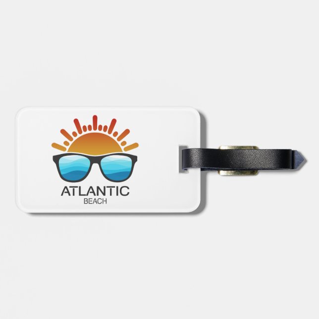 Atlantic Beach North Carolina Sunglasses Luggage Tag (Back Horizontal)