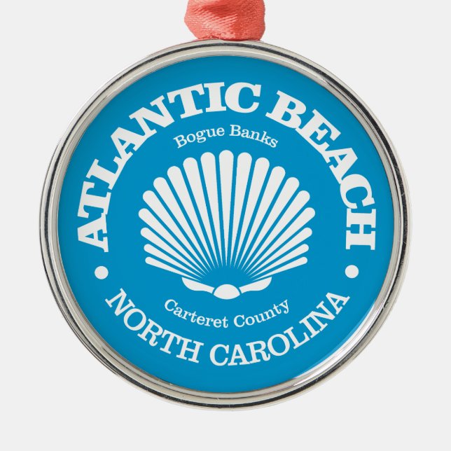 Atlantic Beach (seashell) Metal Ornament (Front)