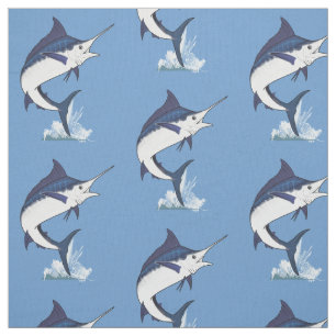 Atlantic Blue Marlin Fabric