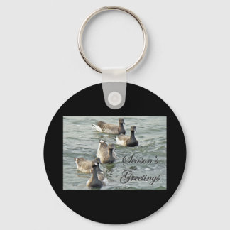 Atlantic Brant Geese Season's Greetings Series Key Ring