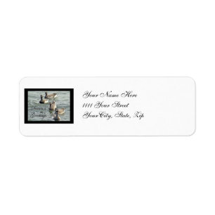 Atlantic Brant Geese Season's Greetings Series Return Address Label