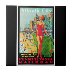 Atlantic City ~ America's All Year Playground Ceramic Tile