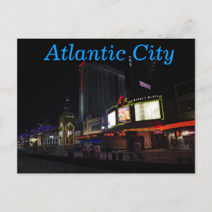Atlantic City at Night Postcard