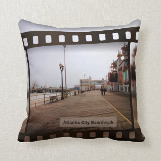 Atlantic City Beach Boardwalk on Film Cushion