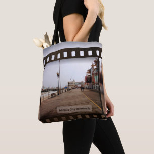 Atlantic City Beach Boardwalk on Film Tote Bag