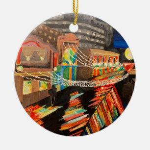 Atlantic City boardwalk painting ornament