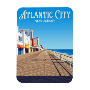 Atlantic City Boardwalk USA Magnet