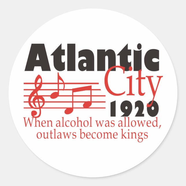 Atlantic City Classic Round Sticker (Front)