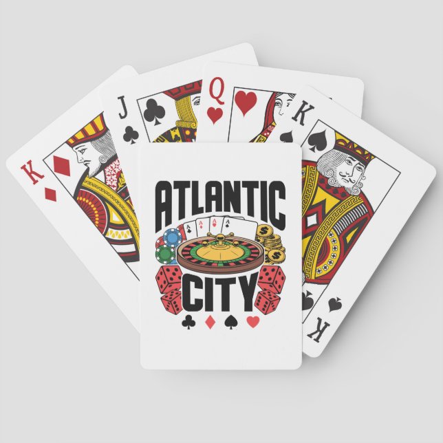 Atlantic City New Jersey Casino Gambling Playing Cards (Back)